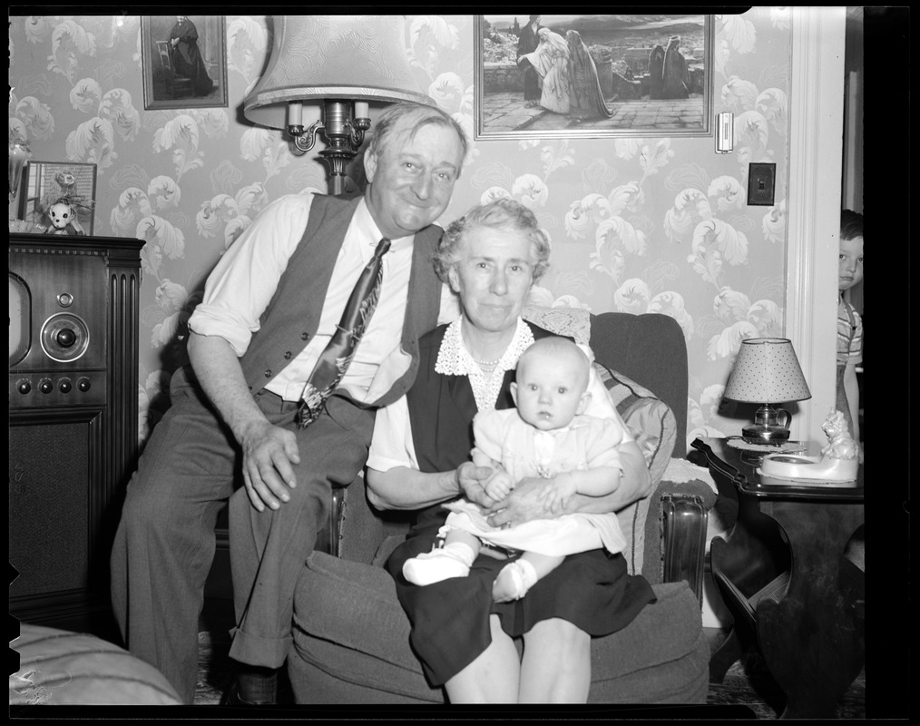 Nana and Pop-Pop Jones on Dyan's Christening Day, Lowell