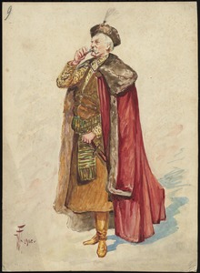 Unidentified Italian opera costume design plate 9