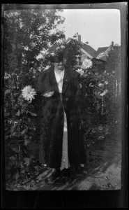 Unidentified woman in garden