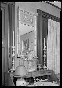 Kitterege-Rogers House, Salem: interior, mirror-candelabra