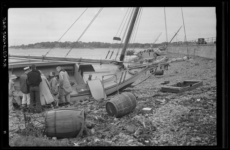 Marblehead, hurricane damaged boats