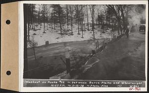 Washout on Route #32 between Barre Plains and Wheelwright, Hardwick, Mass., 12:25 PM, Mar. 12, 1936