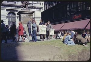 Demonstration against use of National Guard against rioters in Roxbury, Old City Hall, Boston