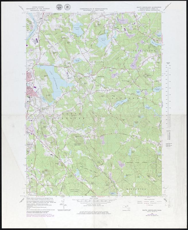 South Groveland Quadrangle, Massachusetts, Essex Co. Digital Commonwealth