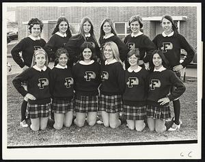 Bishop Fenwick High School...(Peabody)...Front, Mary Larson, Linda L'Abbe, co-capts. Claire Levesque and Annie Gauthier, Janel Gamble, Judi Manzi. Back, Cathy Flaherty, Pati Hallinan, Shelley Whalen, Tricia Hoar, Maureen Carney, Dawn Noyes.