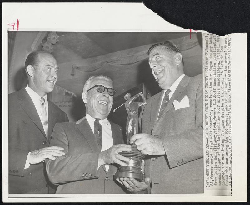 New York – Blind Golfer Gets Hogan Trophy – Clinton F. Russell, 61 ...