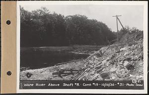 Contract No. 19, Dam and Substructure of Ware River Intake Works at Shaft 8, Wachusett-Coldbrook Tunnel, Barre, Ware River above Shaft 8, Barre, Mass., Oct. 10, 1930