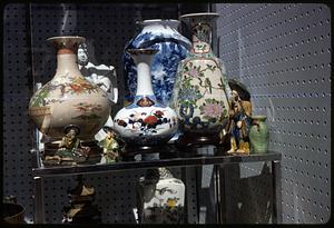 Vases in a display