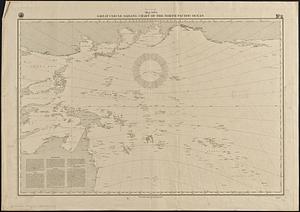 Great circle sailing chart of the North Pacific Ocean