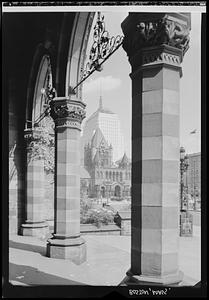 View of Trinity Church from Old South Church in summer, Boston