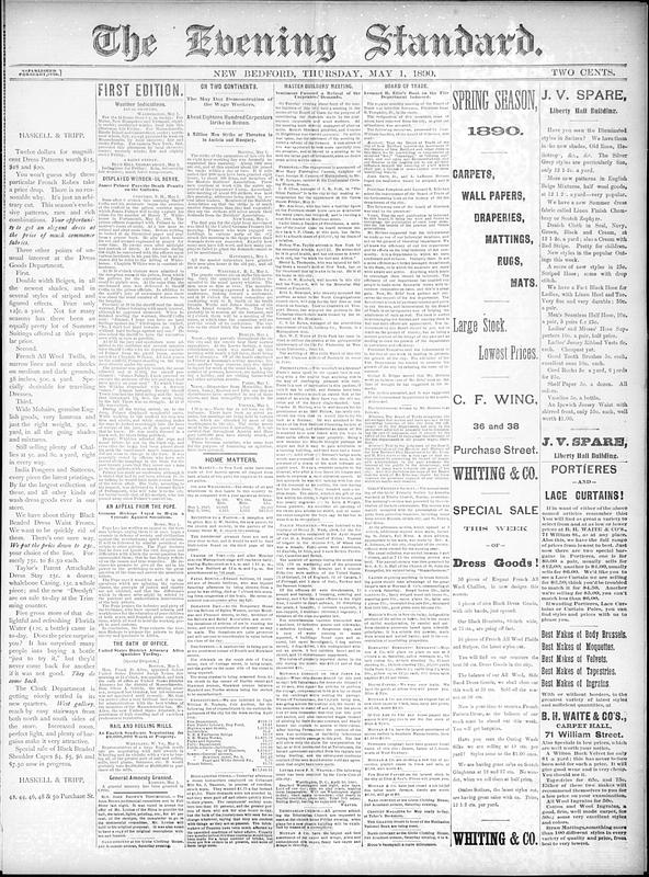 Evening Standard. May 01, 1890 - Digital Commonwealth