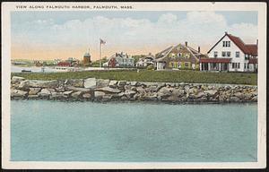 View along Falmouth Harbor, Falmouth, Mass.