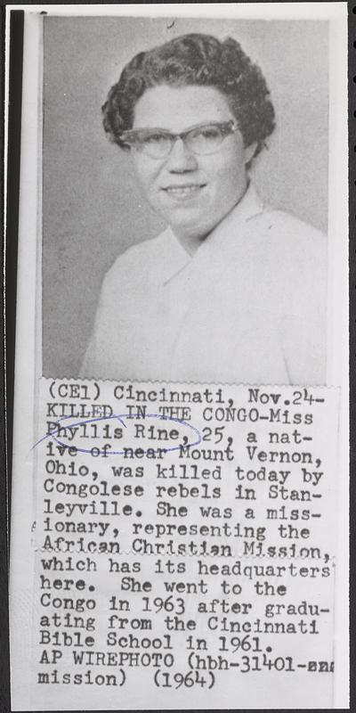 Killed in the Congo