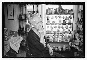 Mrs. Lue Stuart Wadsworth, collector of rare pitchers
