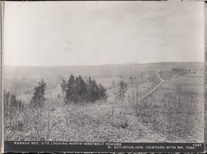 Wachusett Department, Nashua Reservoir site, looking northwesterly toward West Boylston (compare with No. 7298), Boylston, Mass., Apr.-May 1897