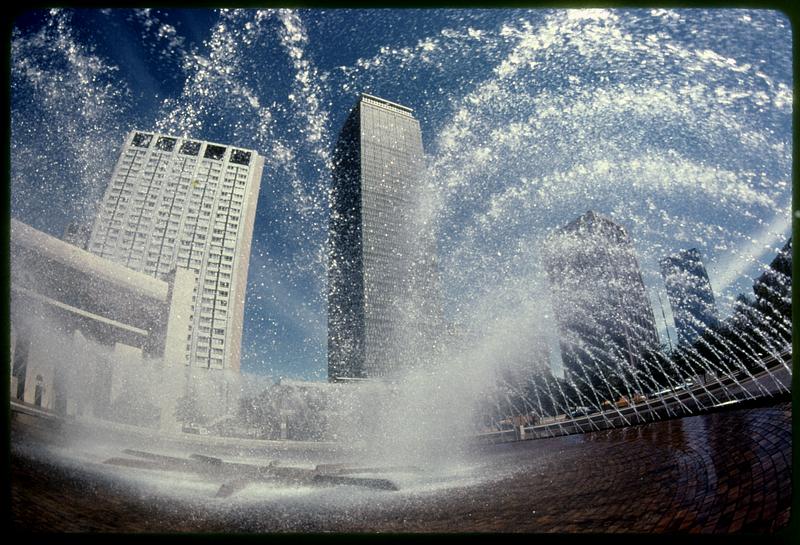 Prudential Tower and Sheraton Boston with fountain, Boston