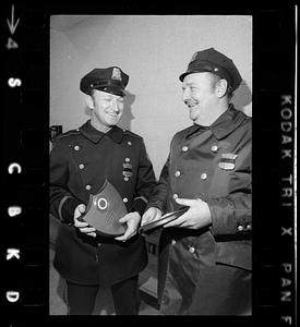 Boston police officers with awards for courage, Boston