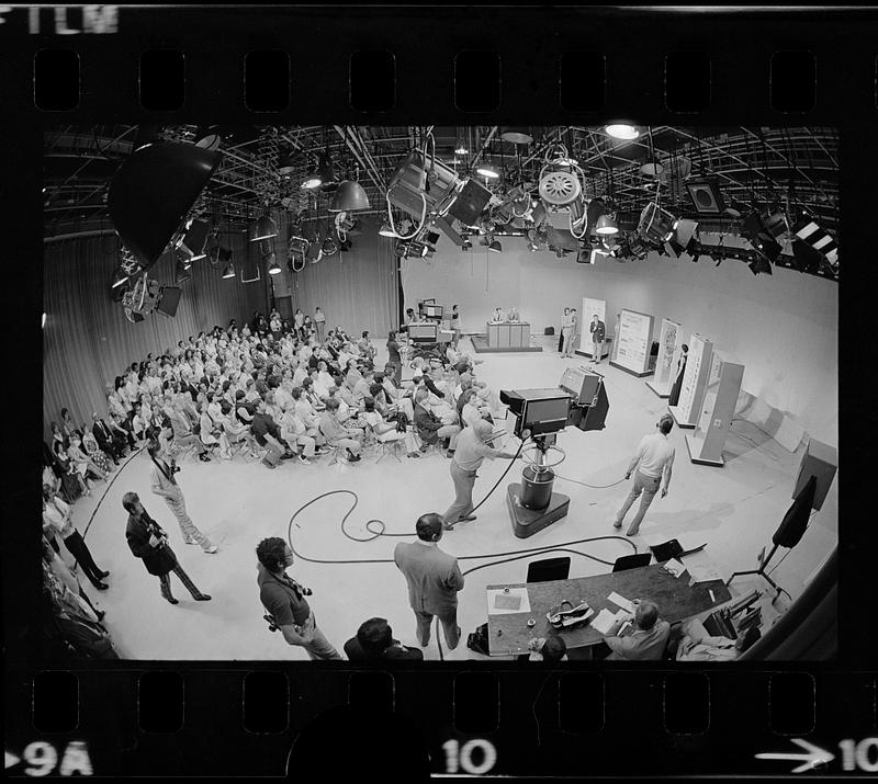 Lottery drawing in television studio, Boston