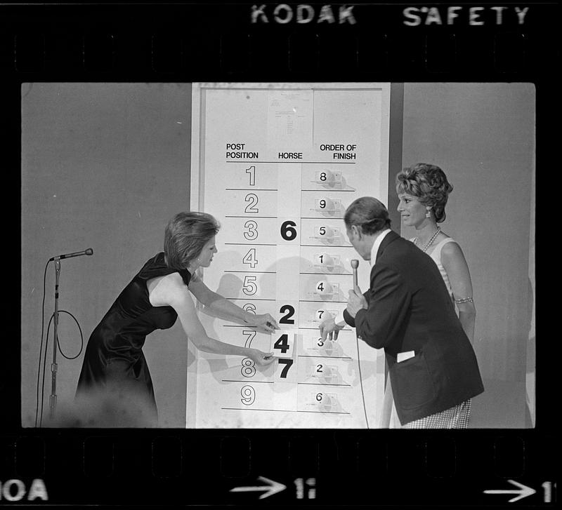 Lottery drawing in television studio, Boston