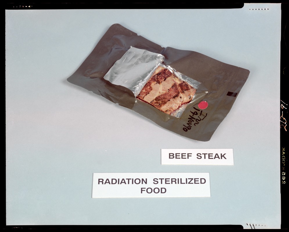 Food lab, radiation sterilized food, beef steak