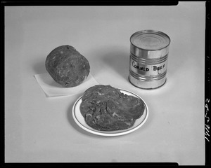 Food lab, canned corn beef log plus slices