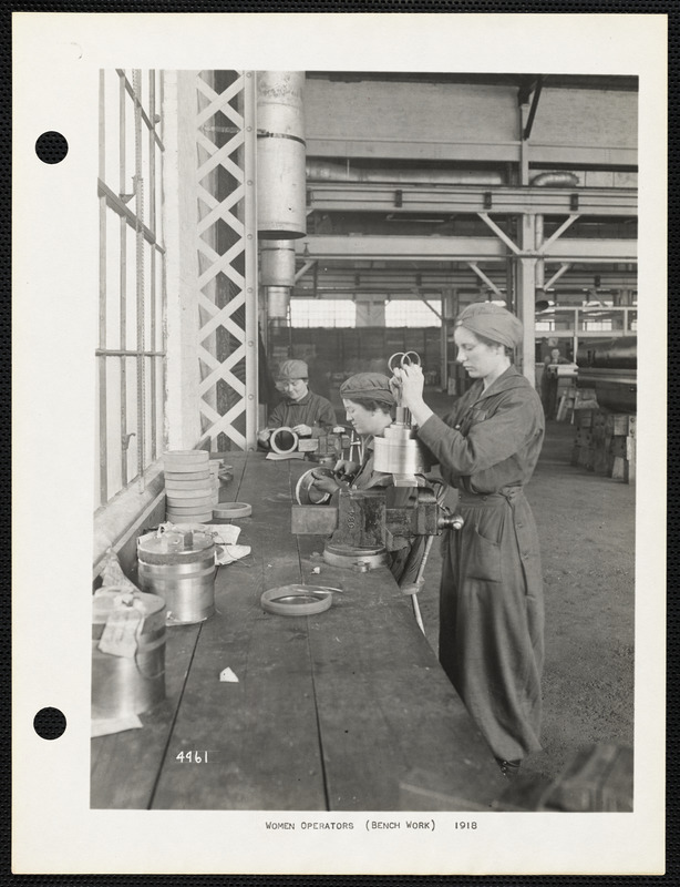 Women operators, bench work