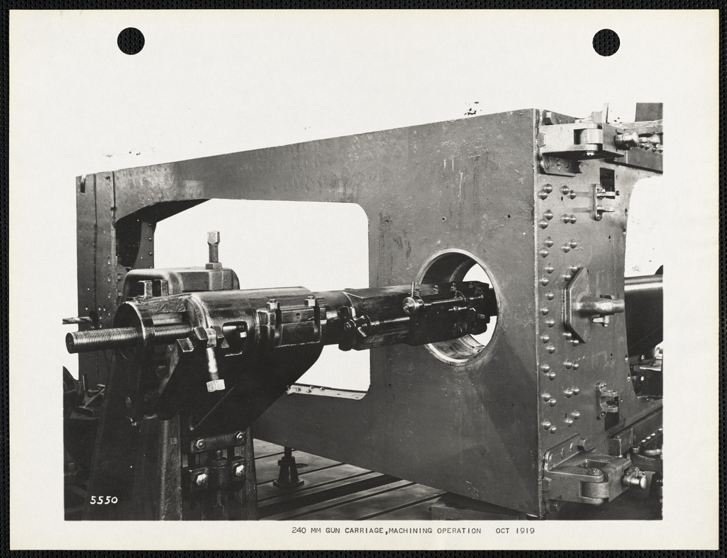 240 MM gun carriage, machining operation Digital Commonwealth