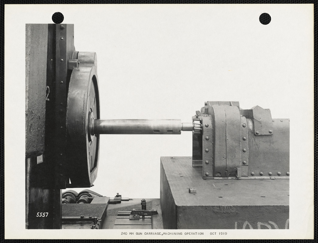 240 MM gun carriage, machining operation Digital Commonwealth
