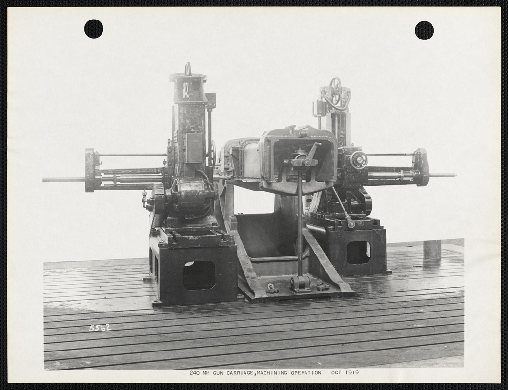 240 MM gun carriage, machining operation Digital Commonwealth