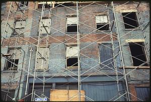 Rear of construction along Clinton Street