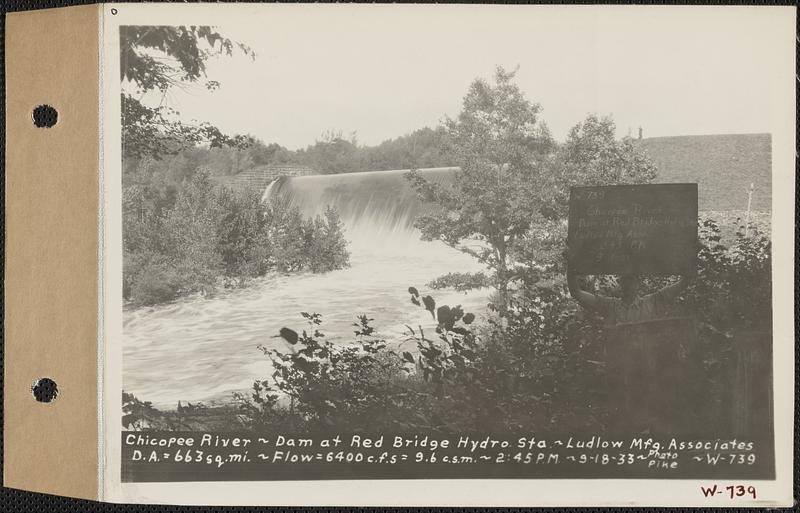Chicopee River, dam at Red Bridge hydroelectric station, Ludlow