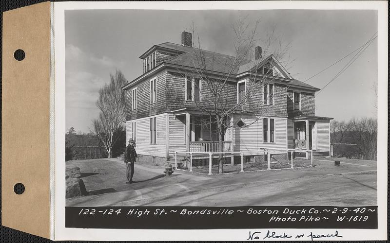 122-124 High Street, tenements, Boston Duck Co., Bondsville, Palmer, Mass., Feb. 9, 1940