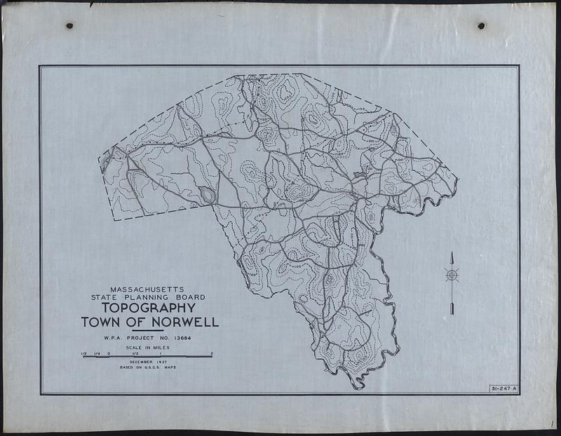 Topography Town Of Norwell - Digital Commonwealth