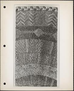 Shaker knitted rug with braid border. Made by Elvira Hulett, Hancock Shaker Colony