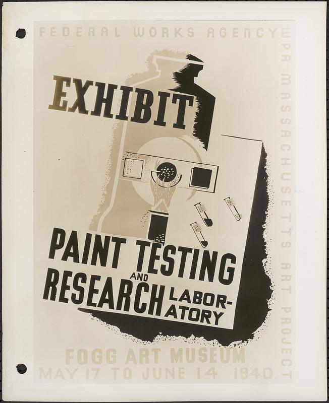 Federal Works Agency WPA Massachusetts Art Project exhibit, Paint Testing and Research Laboratory, Fogg Art Museum, May 17 to June 14 1940