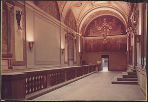 Sargent Gallery murals, looking towards the Dogma of Redemption, Trinity and Crucifix, Frieze of Angels, Boston Public Library