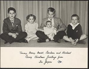 Christmas Cards to MA Reardon (1950s)