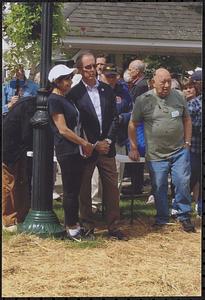 State Representative “Smitty” Pignatelli and Mal Eckert at the Kilbon Memorial Fountain Re-Dedication ceremony