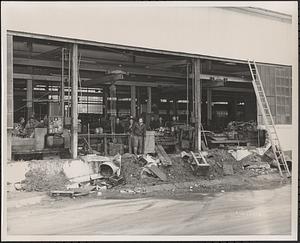 Flood debris at Clark Aiken
