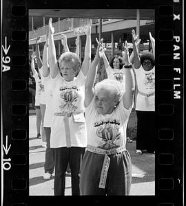 Oldsters' "Shape Up Boston" exercise class, Framingham
