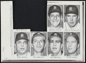 These pictures of Detroit Tigers players are transmitted as World Series preparedness.