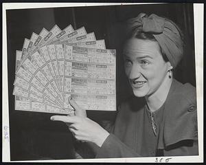 Mrs. Ruth Drolette, Boston, World Series 1949 tickets