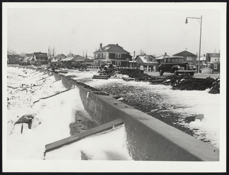 Weather Storm. Wreckage cast ashore at Wollaston Beach Digital Commonwealth
