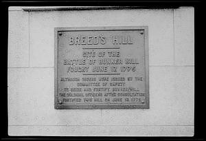 Bunker Hill plaque
