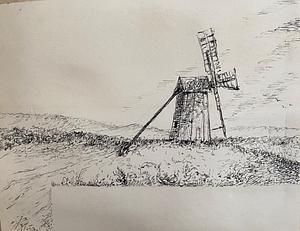 Drawing of Windmill in Yarmouth, Mass.