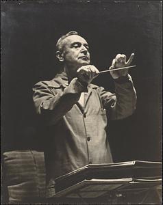 Serge Koussevitzky conducting