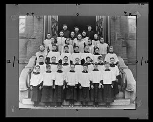 Group portrait on church steps