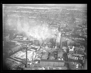Big Fall River fire, $35,000,000 loss from the air