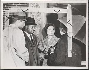 William Gibson (left) and Mr. and Mrs. Frank Clark