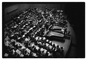 Recording "La Mer" for Victor R.C.A., Dr. K & Boston Symphony Orchestra, also recording mch.